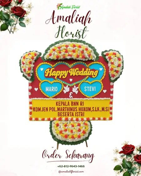 Papan Bunga Pernikahan Pondok Cina